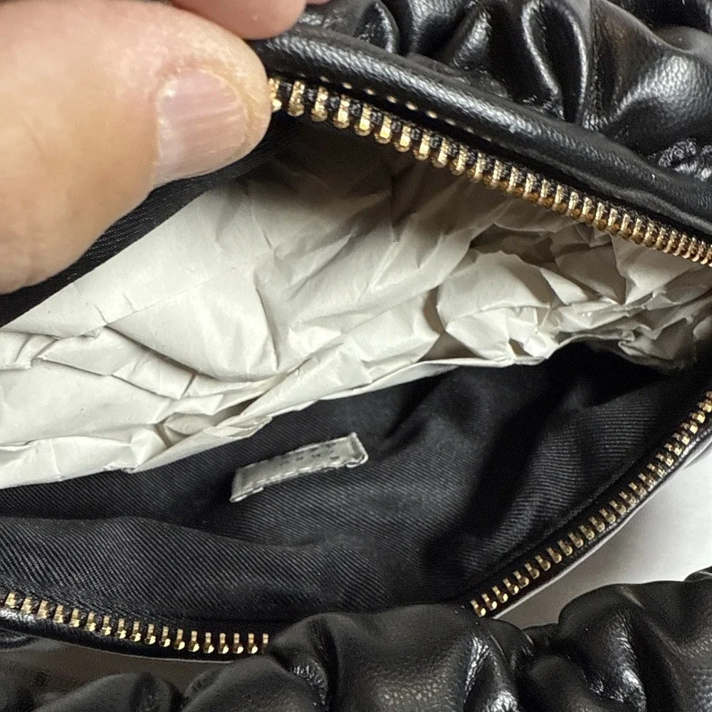 A New Day Black Bubble Quilted‎ Handbag  Top Handle, Small & Stylish 12x8 In - Picture 4 of 4